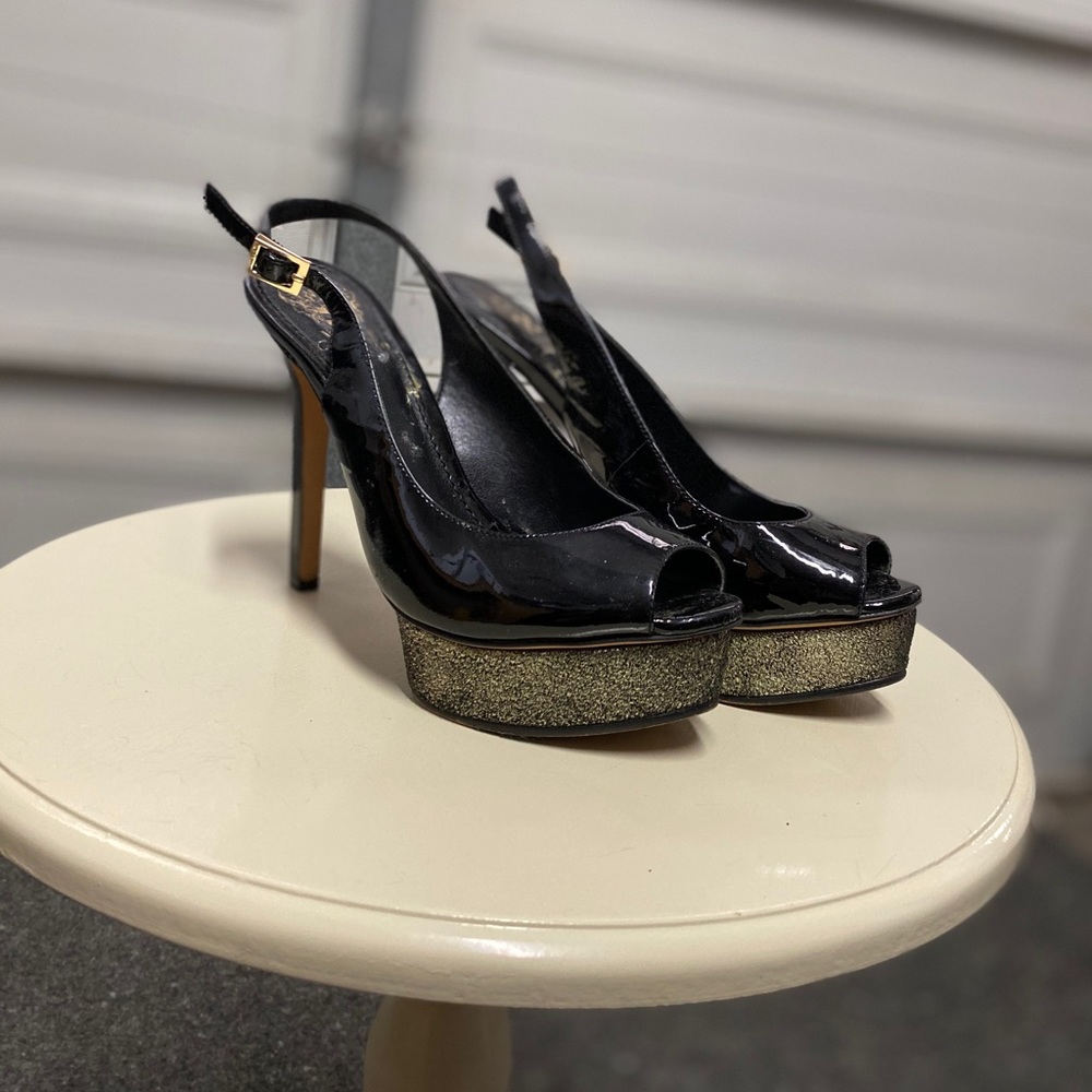 Vince Camuto patent leather stilettos